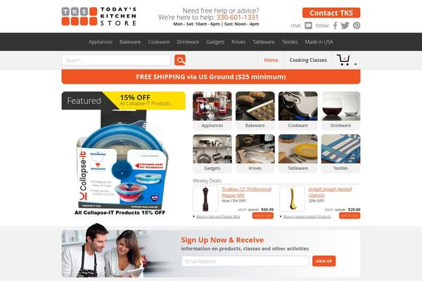 todayskitchenstore.com site used Custom