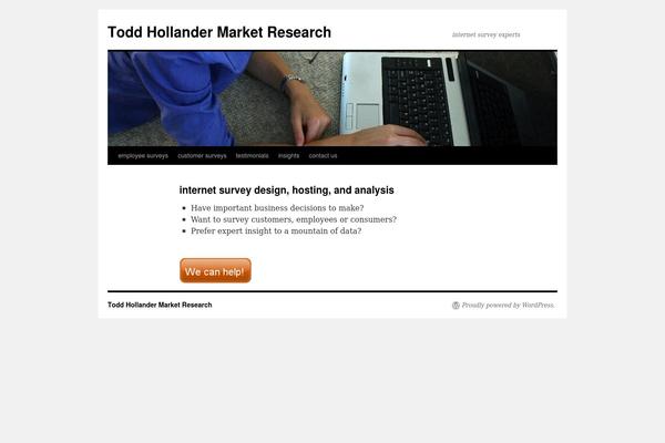 Twenty Ten theme site design template sample