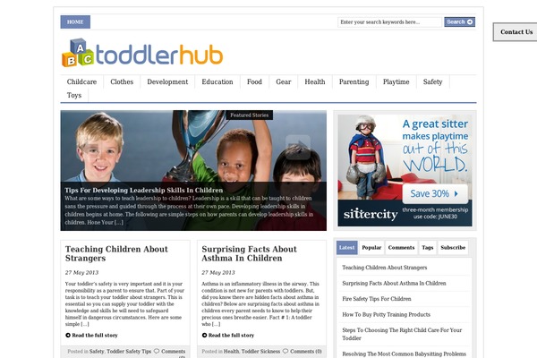 toddlerhub.com site used Gazette