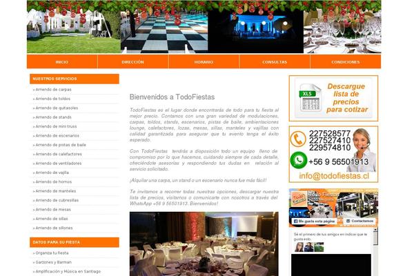 todofiestas.cl site used Travelzine