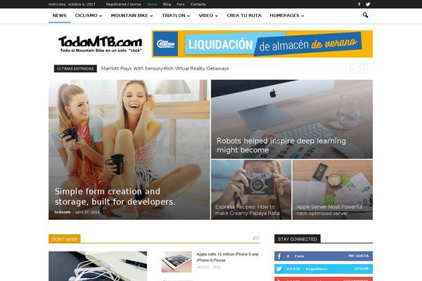Newspaper theme site design template sample