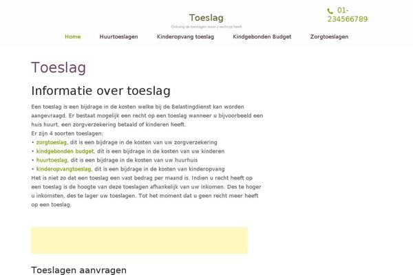 toeslag.net site used Spa and Salon
