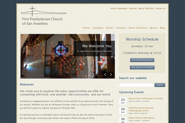 Ecclesia theme site design template sample