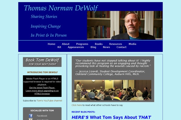 tomdewolf.com site used Tomdewolf