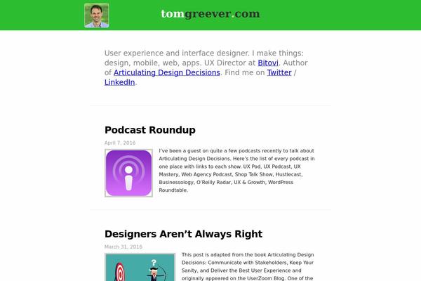 tomgreever.com site used Tiny_theme-master