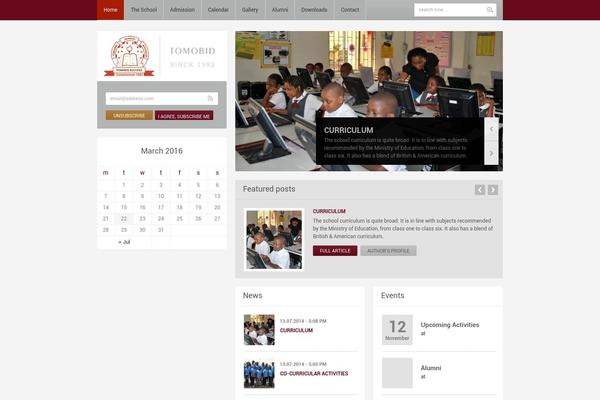 WP Education theme site design template sample