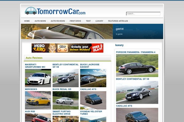 tomorrowcar.com site used Wp-car