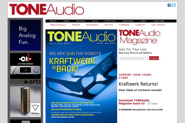 Tone theme site design template sample