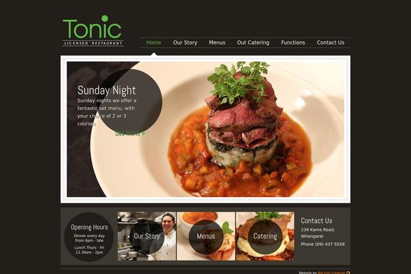 Tonic theme site design template sample