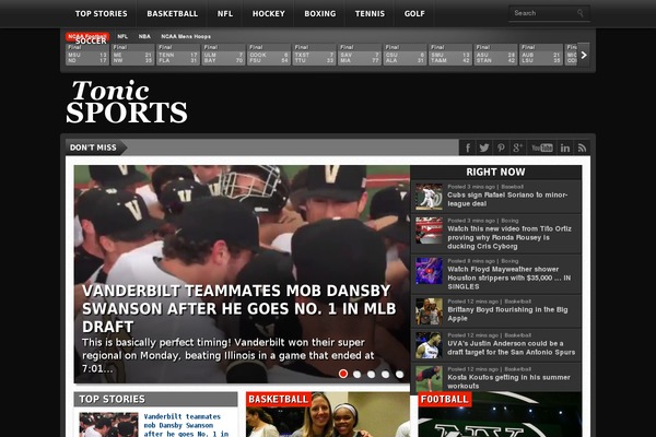 tonicsports.com site used Gameday