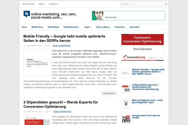 tonikarsten.de site used Sensitivity