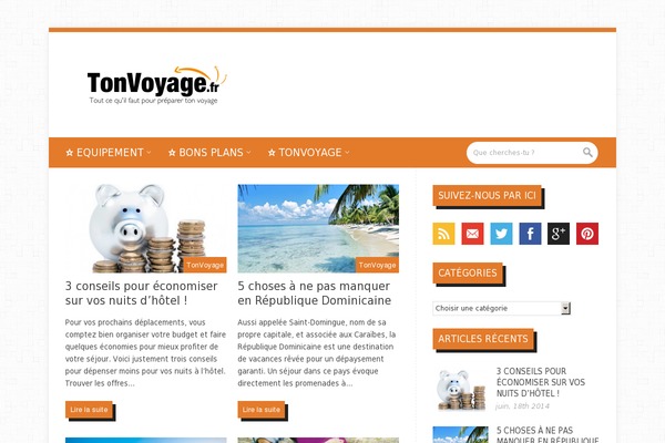 tonvoyage.fr site used News Blog