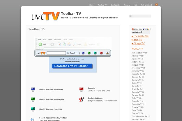 toolbar.tv site used Corporate.1.3.3