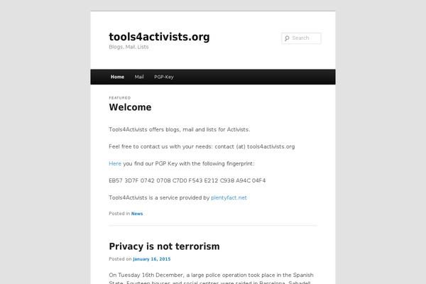 tools4activists.org site used T4a