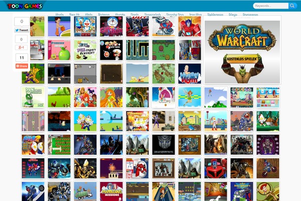 toongames.biz site used Games