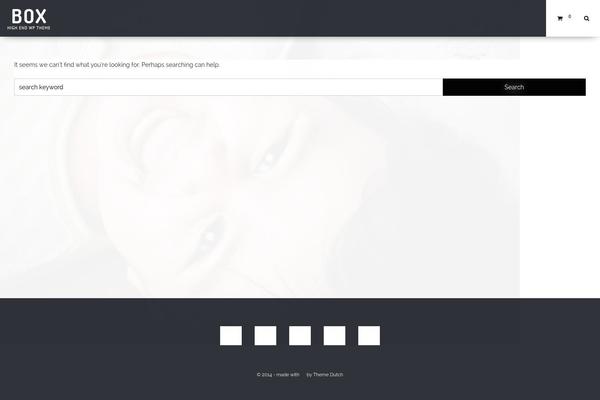 Box theme site design template sample