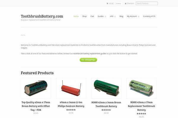toothbrushbattery.com site used Boutique