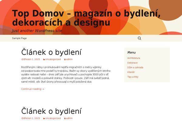 top-domov.cz site used Twenty Thirteen