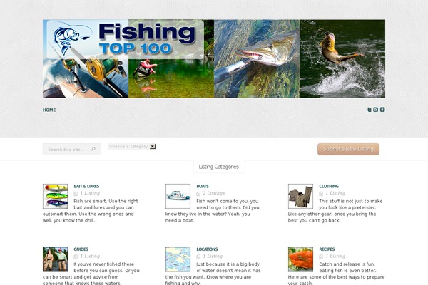 top100fishing.com site used eList