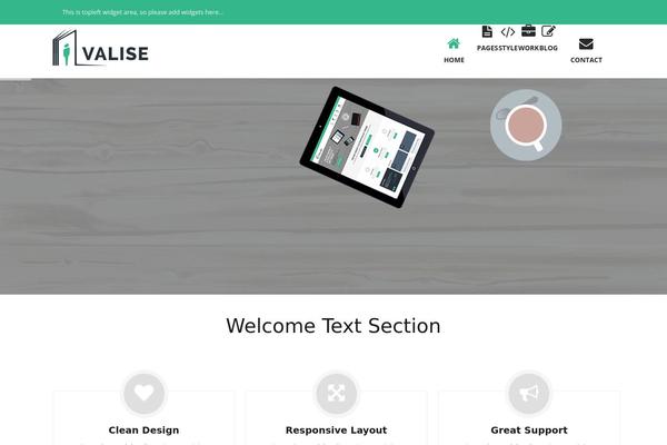 Valise theme site design template sample