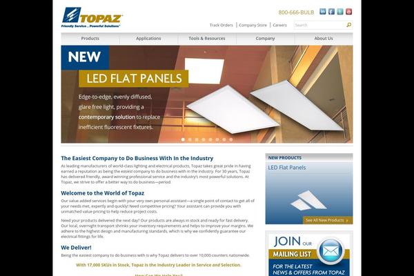Topaz theme site design template sample