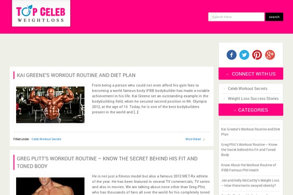 Weightloss theme site design template sample