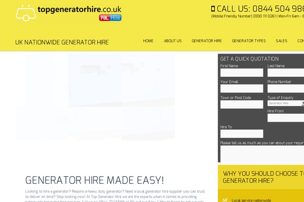 topgeneratorhire.com site used Topgeneratorhirev3