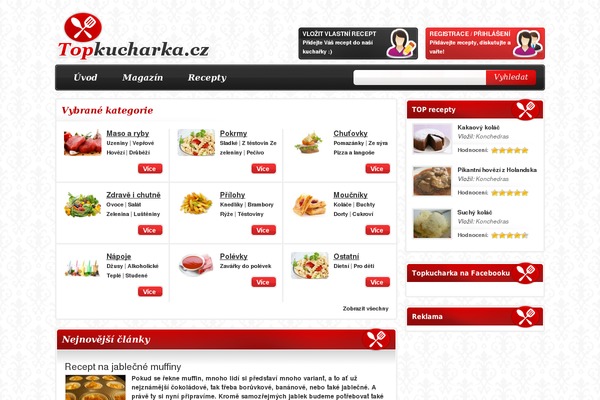 topkucharka.cz site used Topkucharka