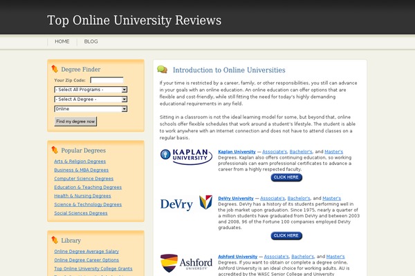 toponlineuniversityreviews.com site used Orange-pop