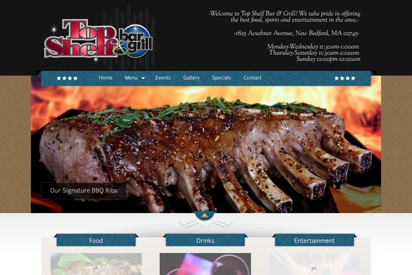 topshelfbarandgrill.com site used Topshelf