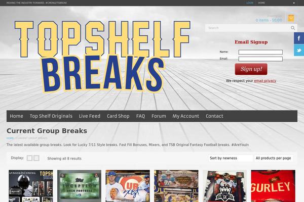 topshelfbreaks.com site used Topshelf-breaks