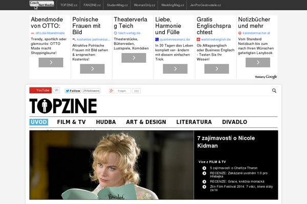 topzine.cz site used Czechnetmedia