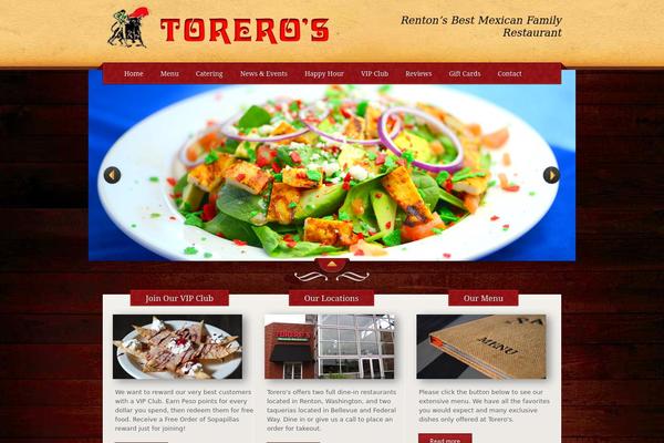 The Restaurant theme site design template sample