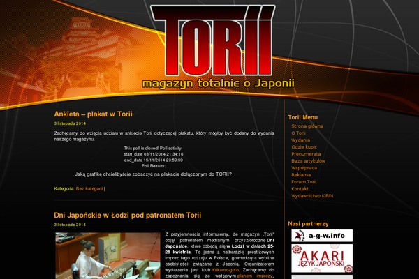 torii.com.pl site used Dark-relief