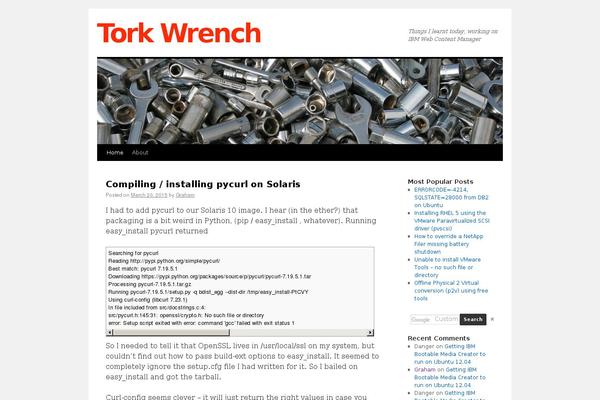 torkwrench.com site used Twenty Ten