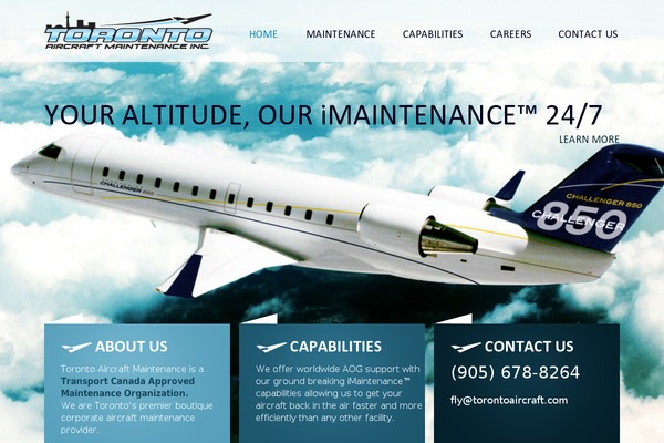 toronto_aircraft theme websites examples