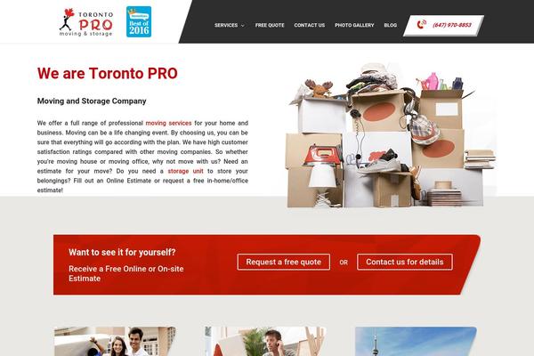 torontopromovingandstorage.ca site used Torontopro