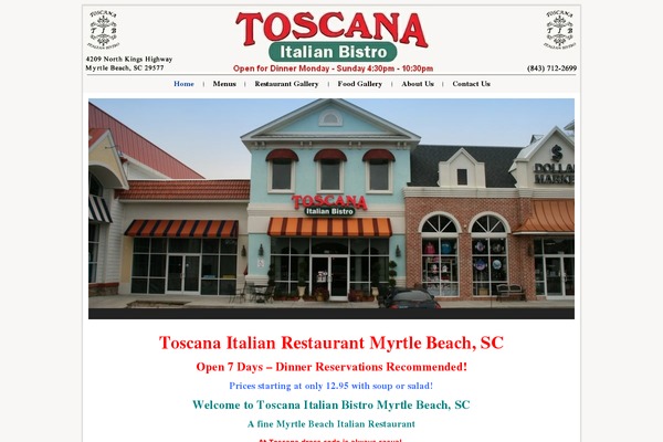 toscanaitalianbistro.com site used Toscanaitalianbistro06012014