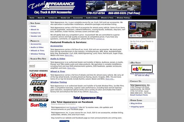 totalappearance.com site used Total