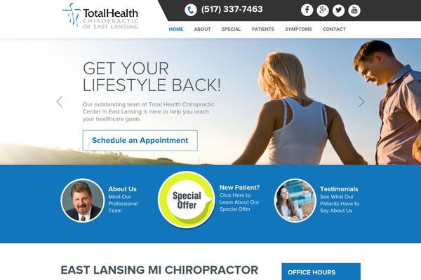 Chiropractic theme site design template sample