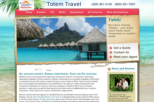 Totem theme site design template sample