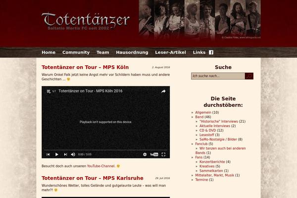 totentaenzer.de site used Totentaenzer