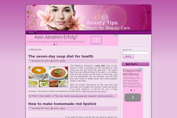 Beauty Salon theme site design template sample