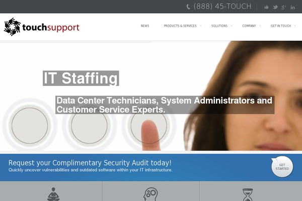 touchsupport.com site used Themify-corporate-child