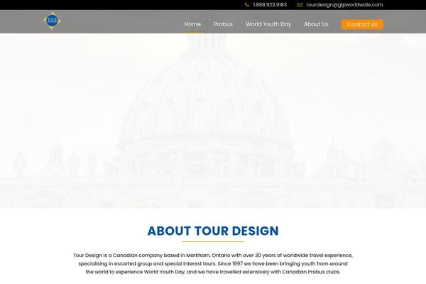 tourdesign.ca site used Traveltour-child