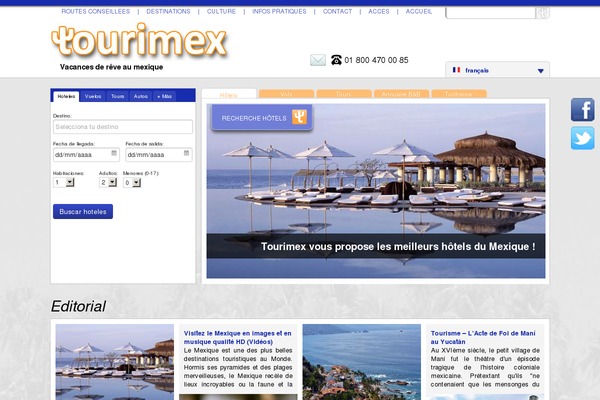 tourimex.fr site used Tourimex