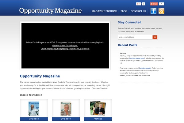 tourismopportunity.ca site used Tians