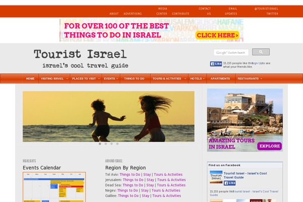 touristisrael.com site used Touringplatform