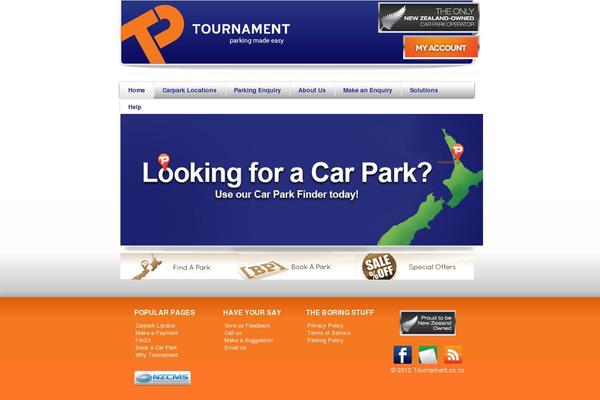 tournament.co.nz site used Tournament2