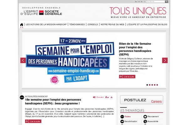 tousuniques.fr site used Tousuniques